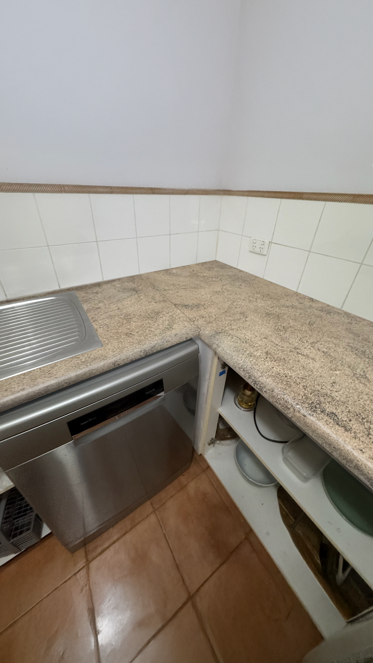 Speckled granite to Calacatta marble before