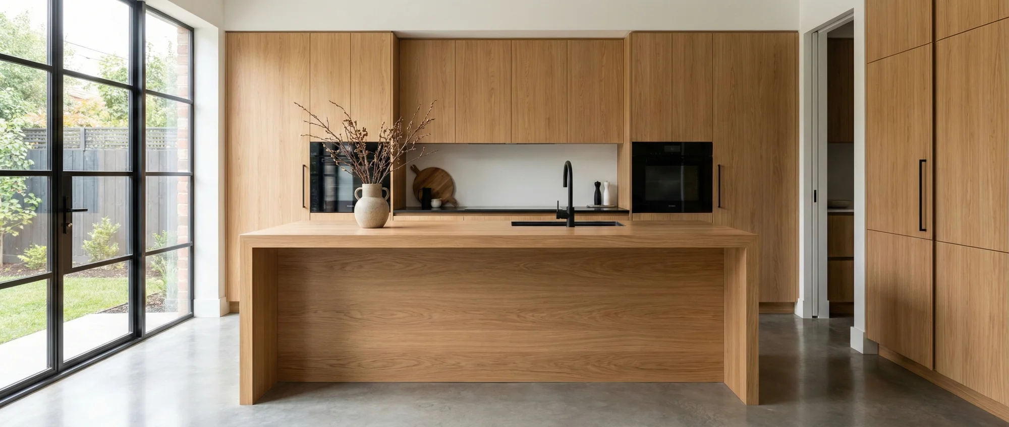 Wood kitchen wrap